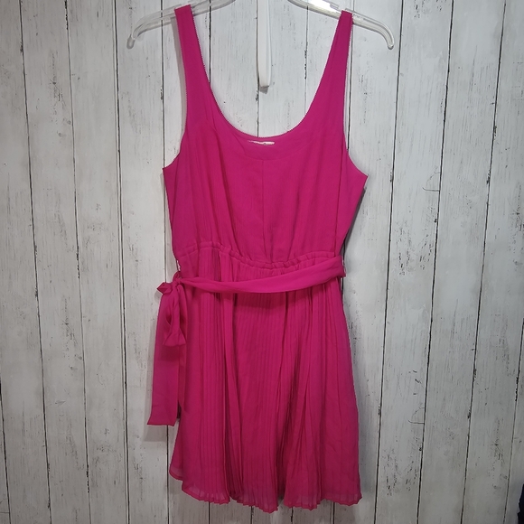 Madewell Dresses & Skirts - Madewell Broadway & Broome 100% Silk Pink Sleeveless Pleated Dress Size 12 Lined